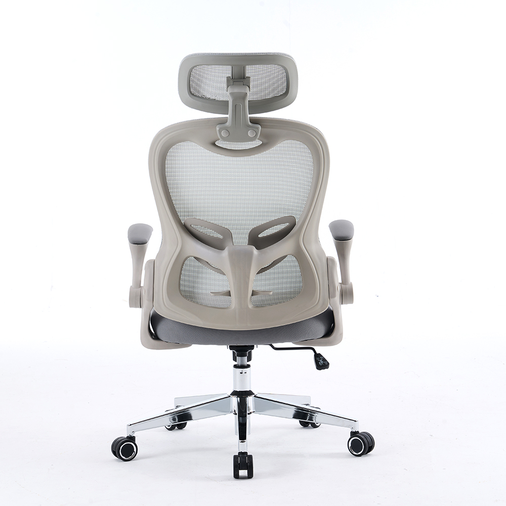 5140 sort/hvid ergonomisk mesh -kontorstol, høj ryg computerstol